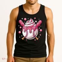 Ice Cream Drip Baseball Stuff Stuff Baseball Tank Top thumb 3