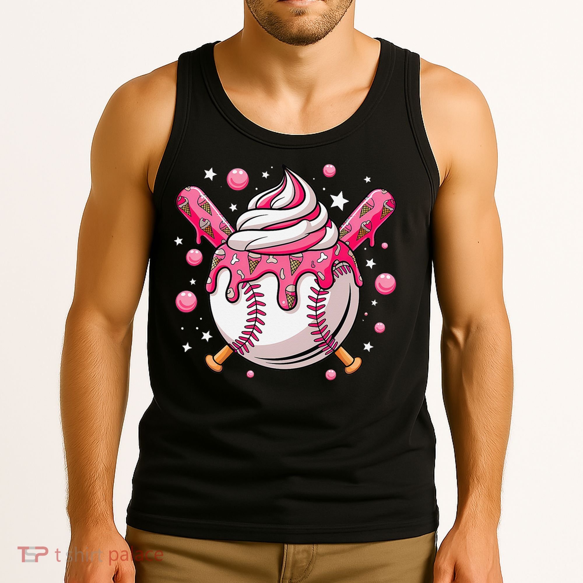 Ice Cream Drip Baseball Stuff Stuff Baseball Tank Top