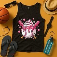 Ice Cream Drip Baseball Stuff Stuff Baseball Tank Top thumb 4