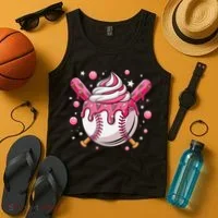 Ice Cream Drip Baseball Stuff Stuff Baseball Tank Top thumb 4