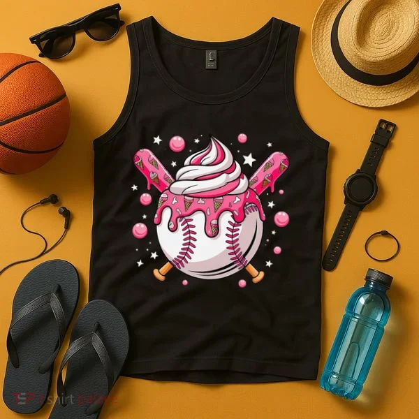 Ice Cream Drip Baseball Stuff Stuff Baseball Tank Top