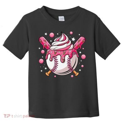 Ice Cream Drip Baseball Stuff Stuff Baseball Toddler T-Shirt