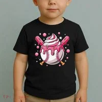 Ice Cream Drip Baseball Stuff Stuff Baseball Toddler T-Shirt thumb 2