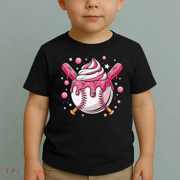 Ice Cream Drip Baseball Stuff Stuff Baseball Toddler T-Shirt