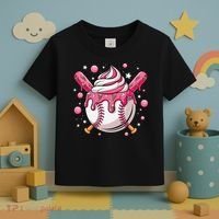 Ice Cream Drip Baseball Stuff Stuff Baseball Toddler T-Shirt thumb 3