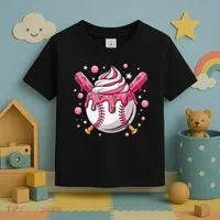 Ice Cream Drip Baseball Stuff Stuff Baseball Toddler T-Shirt thumb 3