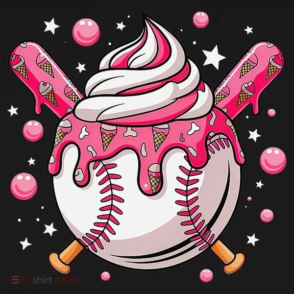 Ice Cream Drip Baseball Stuff Stuff Baseball Toddler T-Shirt
