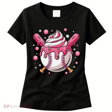 Ice Cream Drip Baseball Stuff Stuff Baseball Women's T-Shirt