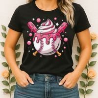 Ice Cream Drip Baseball Stuff Stuff Baseball Women's T-Shirt thumb 2