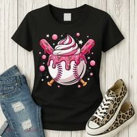 Ice Cream Drip Baseball Stuff Stuff Baseball Women's T-Shirt thumb 3