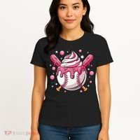 Ice Cream Drip Baseball Stuff Stuff Baseball Women's T-Shirt thumb 4