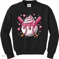 Ice Cream Drip Baseball Stuff Stuff Baseball Kids Sweatshirt thumb 0