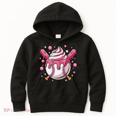 Ice Cream Drip Baseball Stuff Stuff Baseball Kids Hoodie