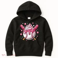 Ice Cream Drip Baseball Stuff Stuff Baseball Kids Hoodie thumb 0