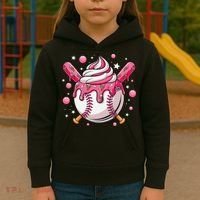 Ice Cream Drip Baseball Stuff Stuff Baseball Kids Hoodie thumb 3
