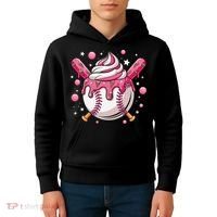 Ice Cream Drip Baseball Stuff Stuff Baseball Kids Hoodie thumb 4
