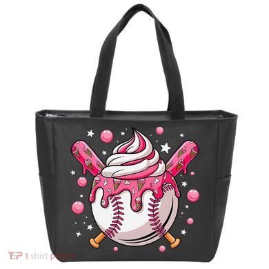 Ice Cream Drip Baseball Stuff Stuff Baseball Tote Bag