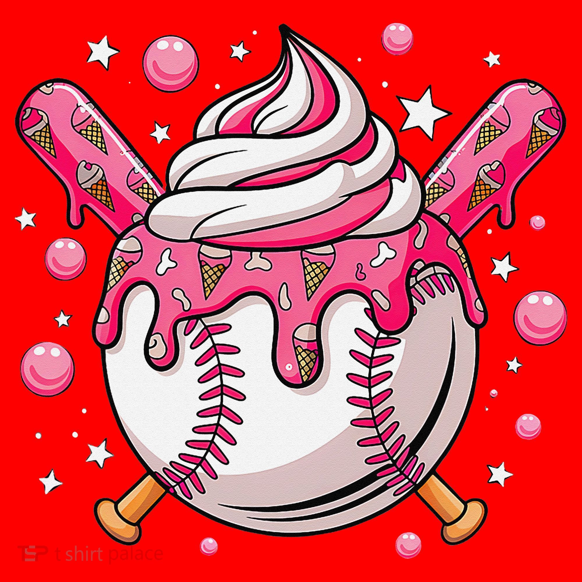 Ice Cream Drip Baseball Stuff Stuff Baseball Santa Hat