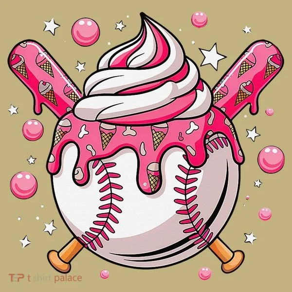 Ice Cream Drip Baseball Stuff Stuff Baseball Long Sleeve Shirt
