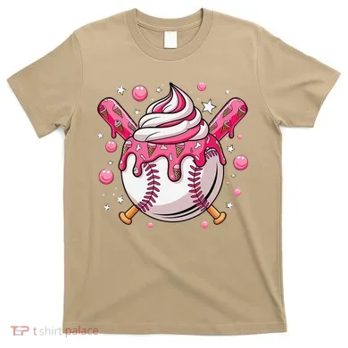 Ice Cream Drip Baseball Stuff Stuff Baseball T-Shirt