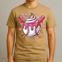 Ice Cream Drip Baseball Stuff Stuff Baseball T-Shirt thumb 3