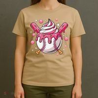 Ice Cream Drip Baseball Stuff Stuff Baseball T-Shirt thumb 4