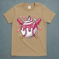Ice Cream Drip Baseball Stuff Stuff Baseball T-Shirt thumb 5