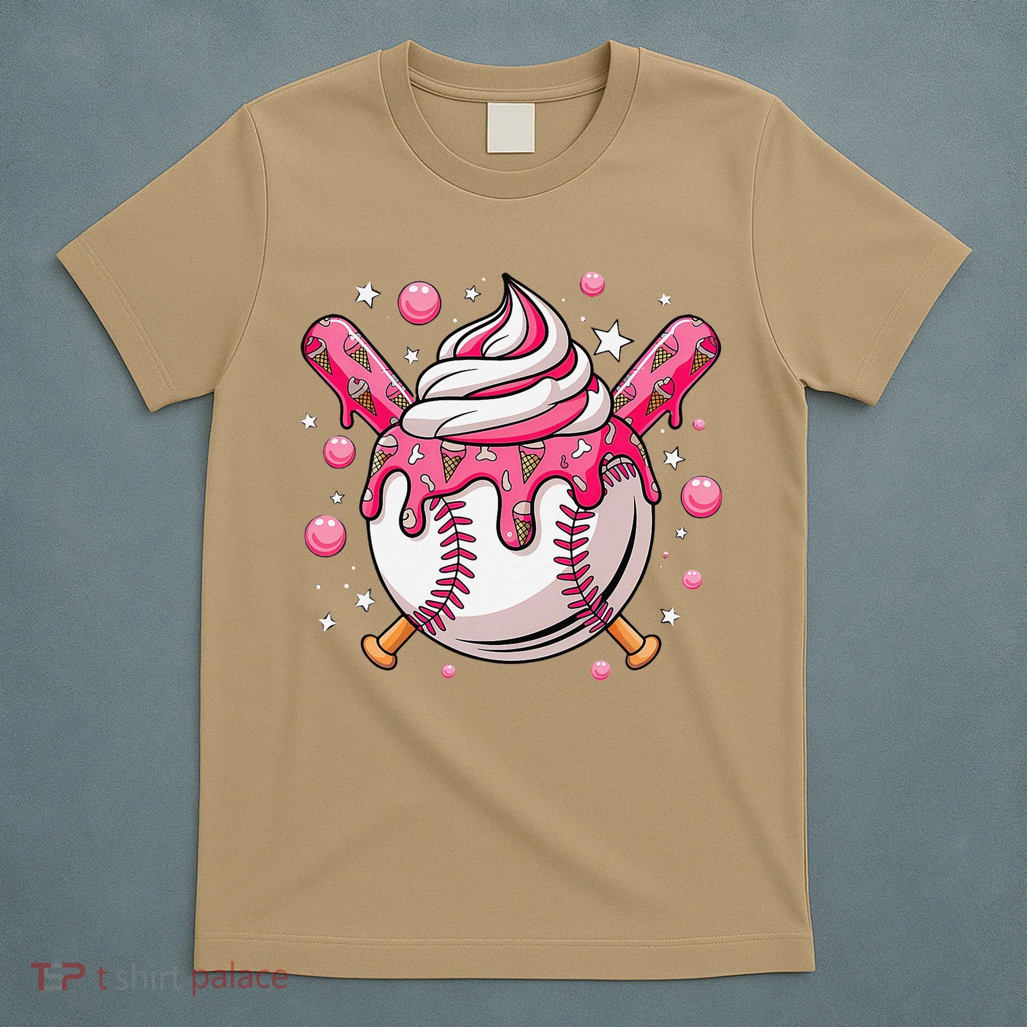 Ice Cream Drip Baseball Stuff Stuff Baseball T-Shirt