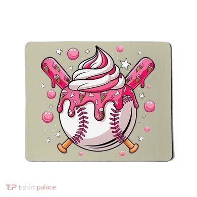 Ice Cream Drip Baseball Stuff Stuff Baseball Mousepad