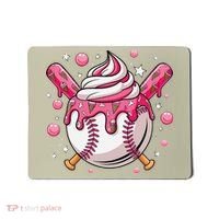 Ice Cream Drip Baseball Stuff Stuff Baseball Mousepad thumb 0
