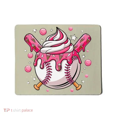 Ice Cream Drip Baseball Stuff Stuff Baseball Mousepad