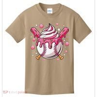 Ice Cream Drip Baseball Stuff Stuff Baseball Kids T-Shirt thumb 0