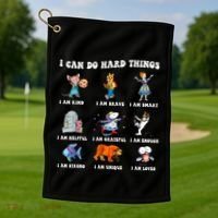 I Can Do Hard Things Teacher Back To School ChildrenS Book Golf Towel thumb 1