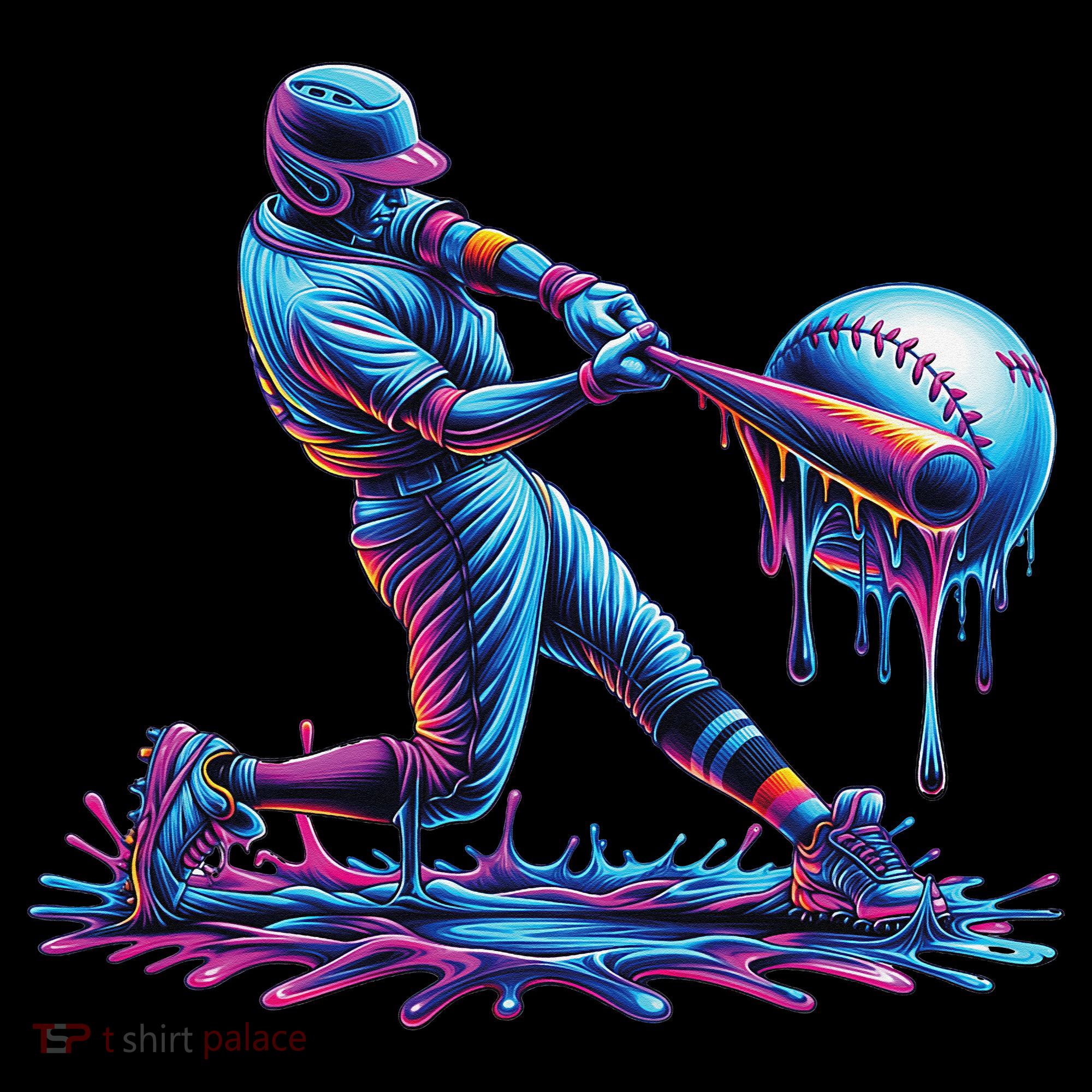 Ice Cream Drip Baseball Bat Baseball Player Apron