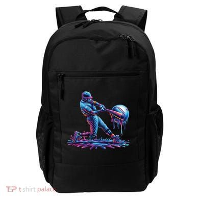 Ice Cream Drip Baseball Bat Baseball Player Backpack