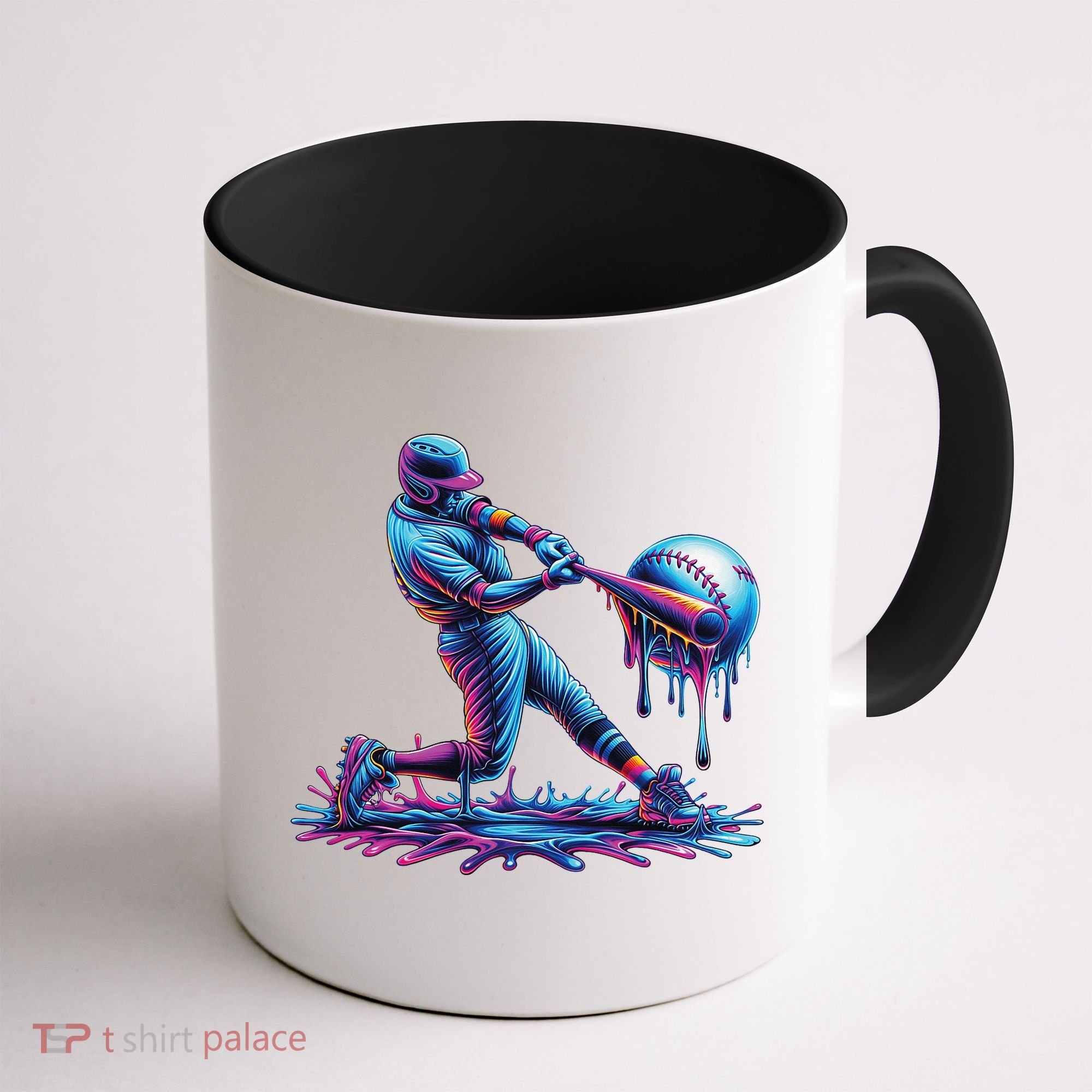 Ice Cream Drip Baseball Bat Baseball Player Coffee Mug