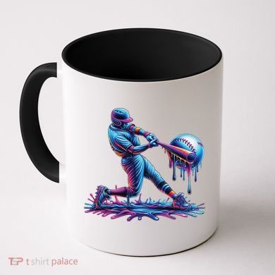 Ice Cream Drip Baseball Bat Baseball Player Coffee Mug