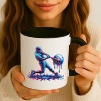 Ice Cream Drip Baseball Bat Baseball Player Coffee Mug thumb 3
