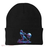 Ice Cream Drip Baseball Bat Baseball Player Beanie thumb 0