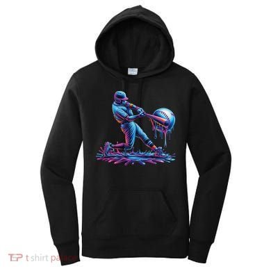 Ice Cream Drip Baseball Bat Baseball Player Women's Hoodie