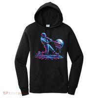 Ice Cream Drip Baseball Bat Baseball Player Women's Hoodie thumb 0