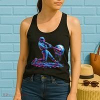 Ice Cream Drip Baseball Bat Baseball Player Women's Tank Top thumb 2