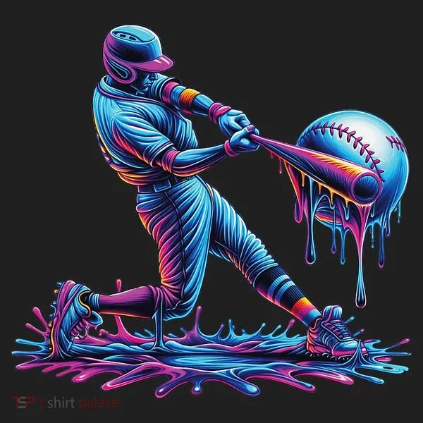 Ice Cream Drip Baseball Bat Baseball Player Hat