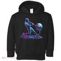 Ice Cream Drip Baseball Bat Baseball Player Toddler Hoodie thumb 0