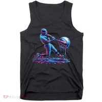 Ice Cream Drip Baseball Bat Baseball Player Tank Top thumb 0