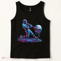 Ice Cream Drip Baseball Bat Baseball Player Tank Top thumb 2