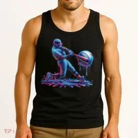 Ice Cream Drip Baseball Bat Baseball Player Tank Top thumb 3