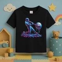 Ice Cream Drip Baseball Bat Baseball Player Toddler T-Shirt thumb 3