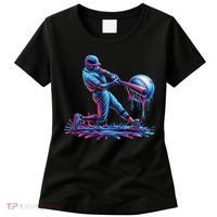 Ice Cream Drip Baseball Bat Baseball Player Women's T-Shirt thumb 0