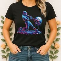 Ice Cream Drip Baseball Bat Baseball Player Women's T-Shirt thumb 2